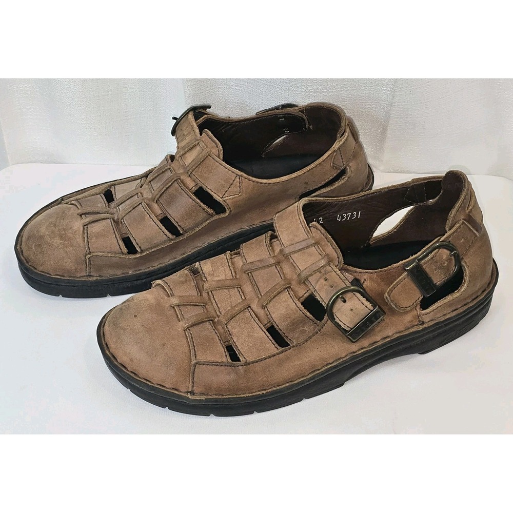 Zeeta Vintage Leather Fishermans Sandals Mens US Size 9 EU Size 42